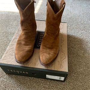 Tecovas Dean brown suede boots